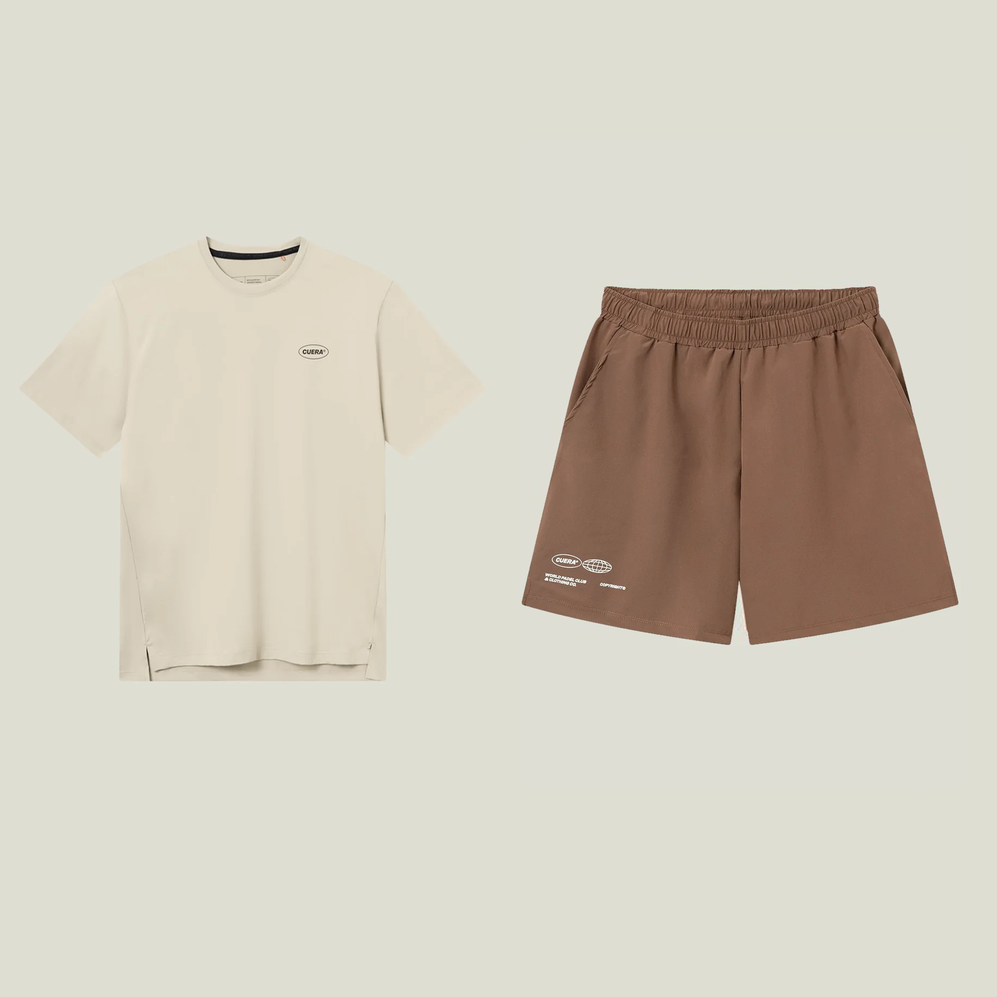 Oncourt Shorts & T-shirt - Grey & Brown Bundle