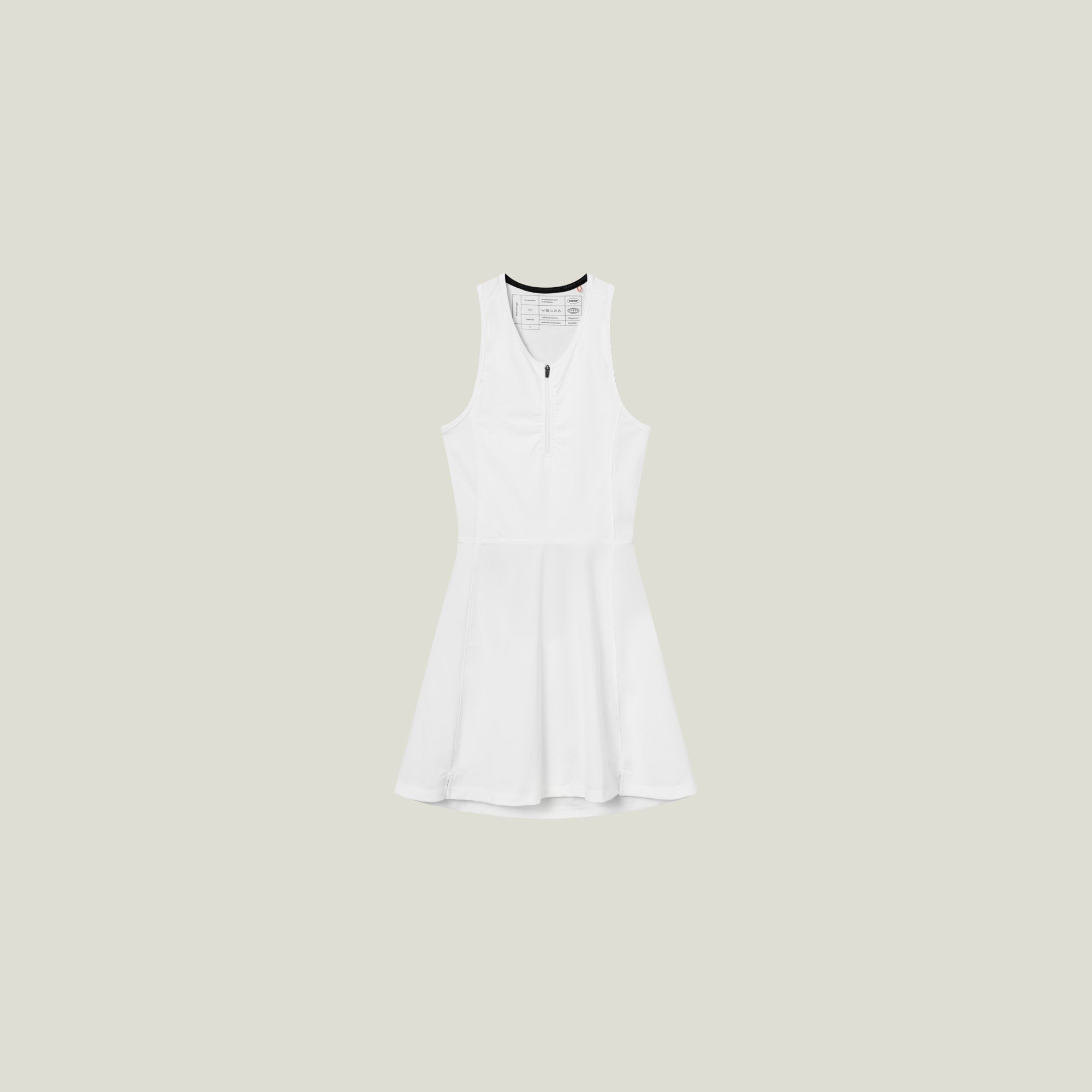 Oncourt Dress & Tights - White & Army Combo